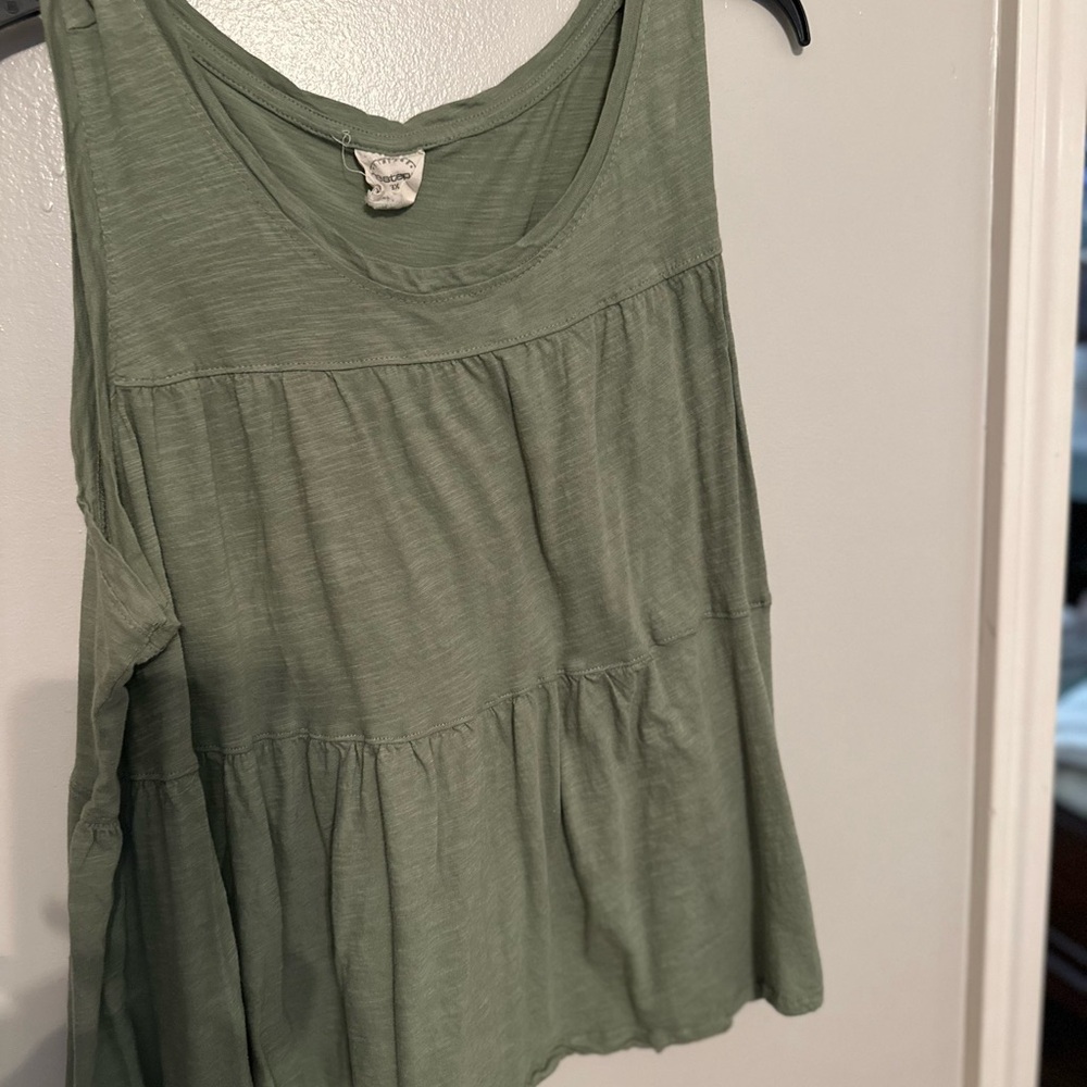Crest Olive Green Tank Top